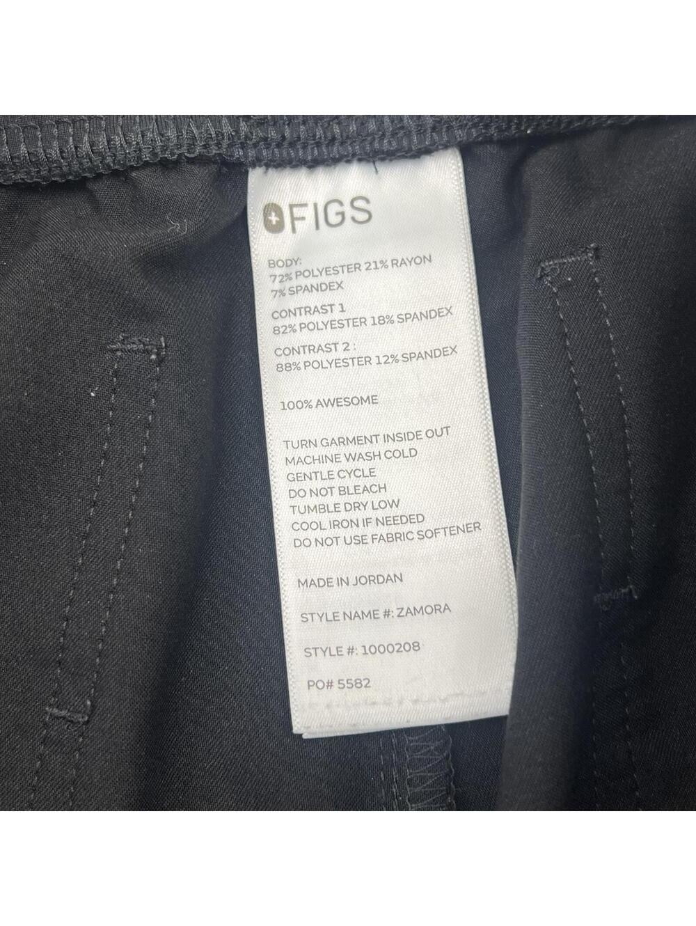 FIGS Zamora Jogger Scrub Pants Women's M/P Medium Petite Black Gray Drawstring - Picture 3 of 8
